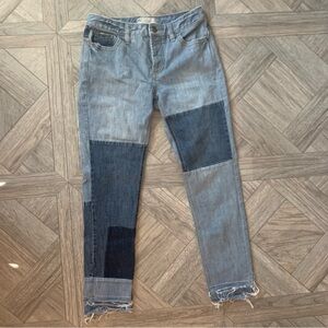 Free people patchwork jeans